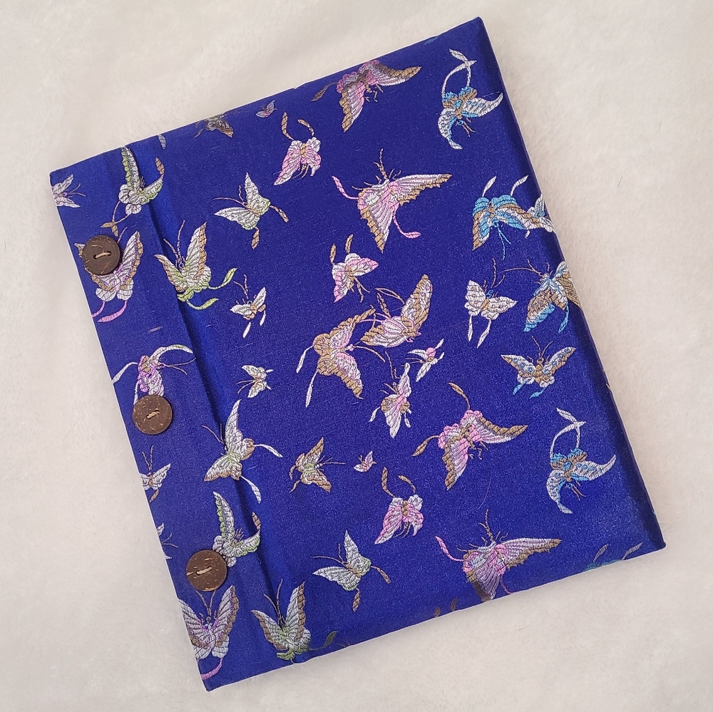 Satin Butterfly Cover Recycled Notebook/Journal/Sketchbook